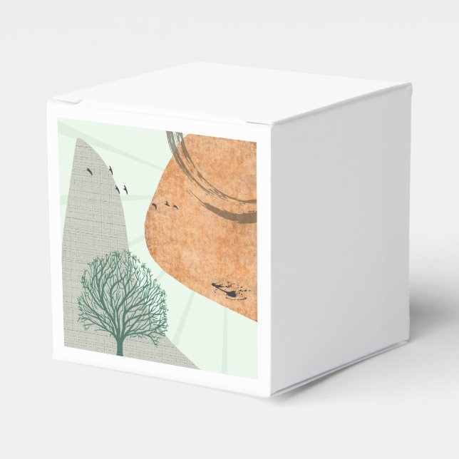 Boho Tree Favour Box (Front Side)