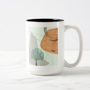 Boho Tree Two-Tone Coffee Mug