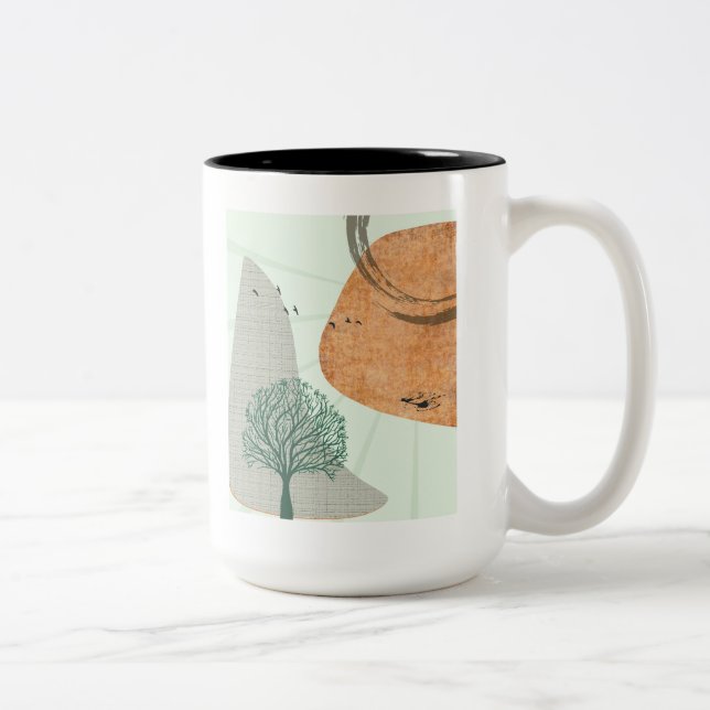 Boho Tree Two-Tone Coffee Mug (Right)