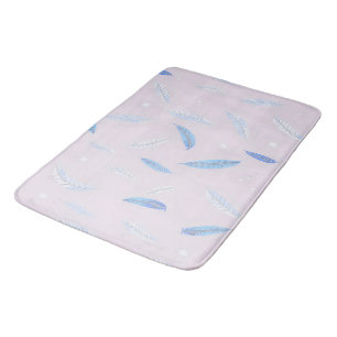 Boho Trendy Feathers Luxury Collection Bath Mat