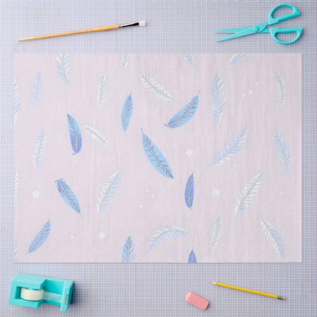 Boho Trendy Feathers Luxury Collection Tissue Paper (Craft)