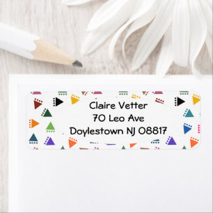 Boho Triangles Return Address Label