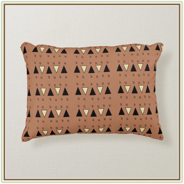 Boho Tribal Black and Brown Decorative Cushion (Creator Uploaded)