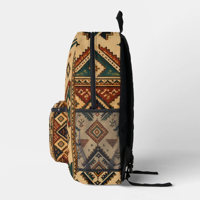 Boho Tribal Geometric Pattern Backpack | Ethnic So (Right)