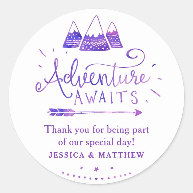 Boho Tribal Girl Adventure Baby Shower Stickers (Front)