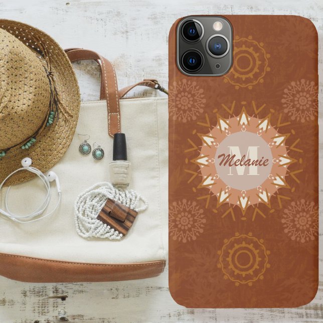 Boho Tribal Mandalas Rustic Earthtones Variation 1 Case-Mate iPhone Case (Boho Tribal Mandalas Rustic Earthtones Variation 1 Case-Mate iPhone Case by Leapfroglisics Shop)