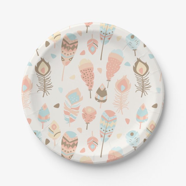 Boho Tribal Party Plate (Front)