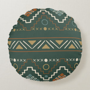 Boho Tribal Pattern Round Cushion