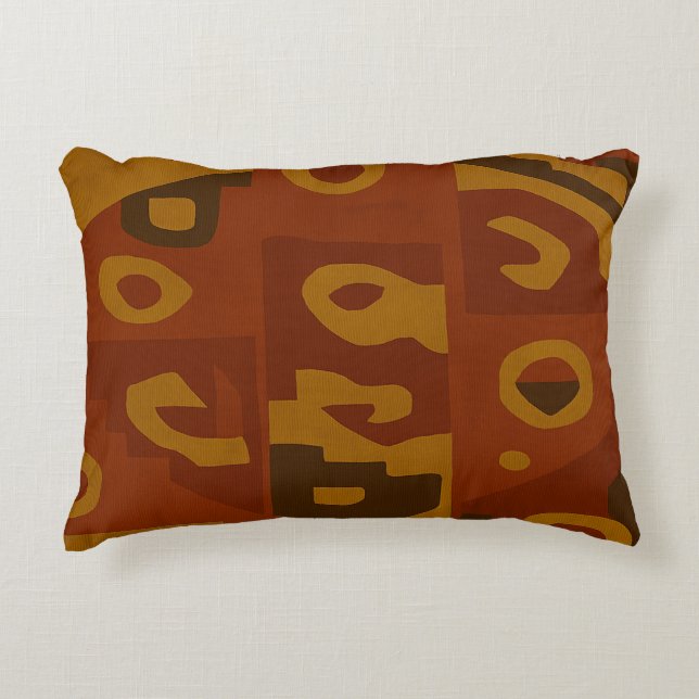 Boho Tribal Pattern Throw Pillow (Front)