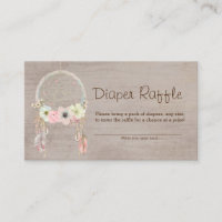 Boho Tribal Rustic Showe Diaper Raffle Ticket