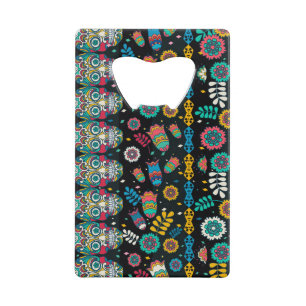 Boho tribal skulls: colourful pattern.