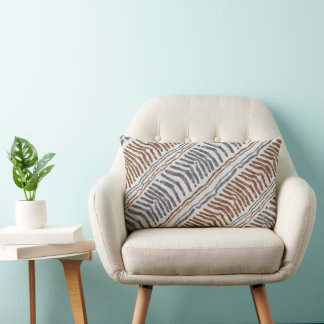 Boho Tribal Striped Lumbar Pillow