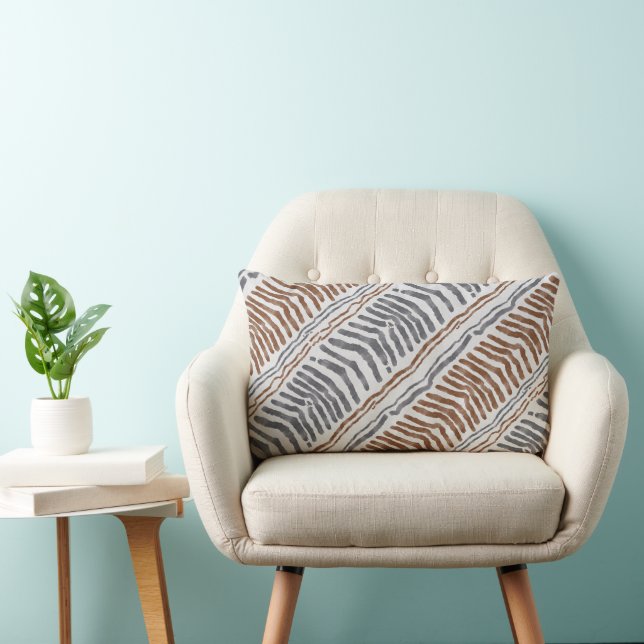 Boho Tribal Striped Lumbar Pillow (Chair)