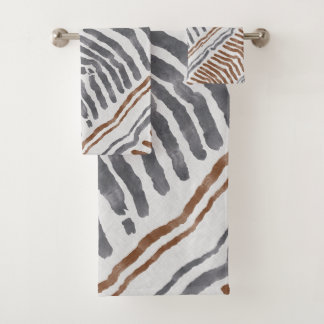 Boho Tribal Striped Towel Set