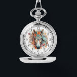 Boho Tribal Watercolor Horse Stylish Chic Womans Watch<br><div class="desc">Boho Tribal Watercolor Horse Stylish Chic Womans Watches features a bohemian watercolor floral horse. Created by Evco Studio www.zazzle.com/store/evcostudio</div>