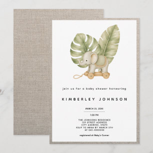 Boho Tropical Baby Shower Invitation