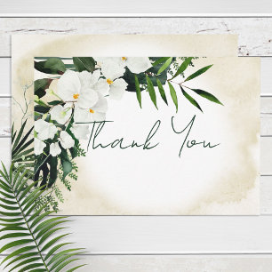 Boho Tropical Beach Watercolor Thank You Card
