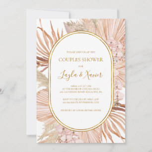 Boho Tropical Botanical   Couples Shower Invitation