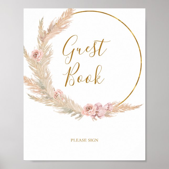 Boho Tropical Botanical | Guest Book Sign (Front)
