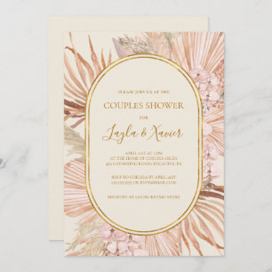 Boho Tropical Botanical   Ivory Couples Shower Invitation