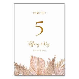 Boho Tropical Botanical   Table Number