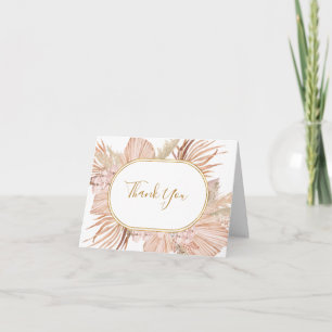 Boho Tropical Botanical   Thank You Card