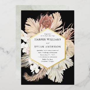 Boho Tropical Love Wedding Gold