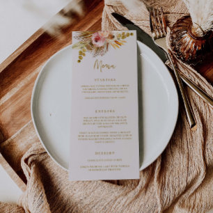 Boho Tropical Menu Wedding Party Food Drinks C103