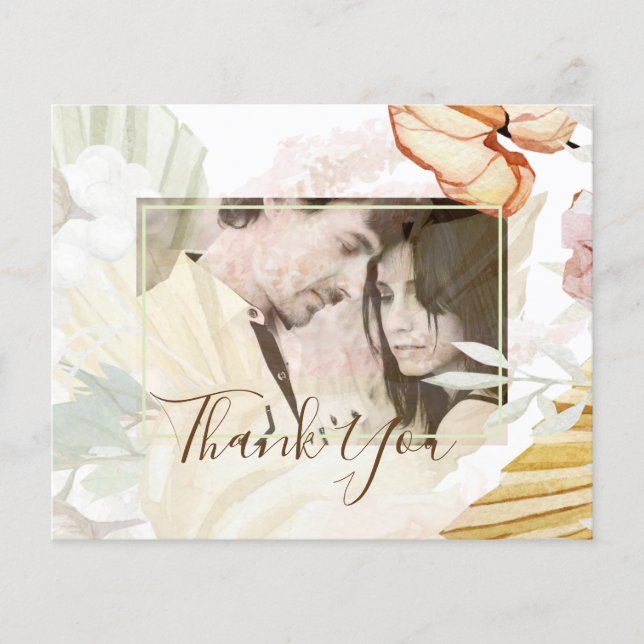 BOHO Tropical Pampas Grass Wedding Flyer (Front)