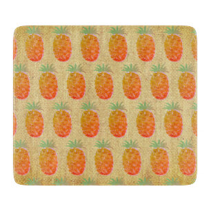 Boho Tropical Pineapple Cutting Board
