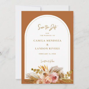 Boho Tropical Save The Date Announcement Card C103