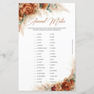 Boho tropical terracotta greenery Animal Mates