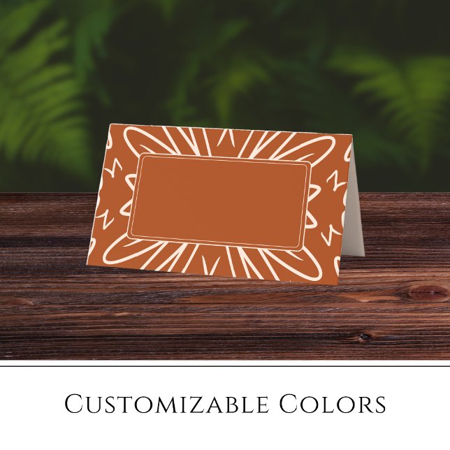 Boho Tropical Terracotta Wedding Place Cards (Creator Uploaded)