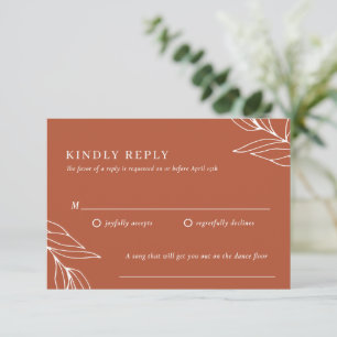 Boho Tropical Wedding RSVP Card