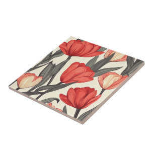 Boho Tulip Ceramic Tiles For Cosy Interiors