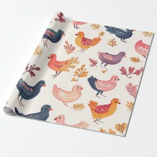 Boho Turkey Folk Art Watercolor Pattern Wrapping Paper