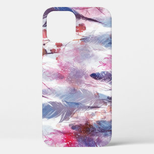 Boho Twigs and Feathers: Fashionable Artwork iPhone 12 Case