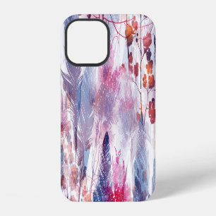 Boho Twigs and Feathers: Fashionable Artwork iPhone 12 Case