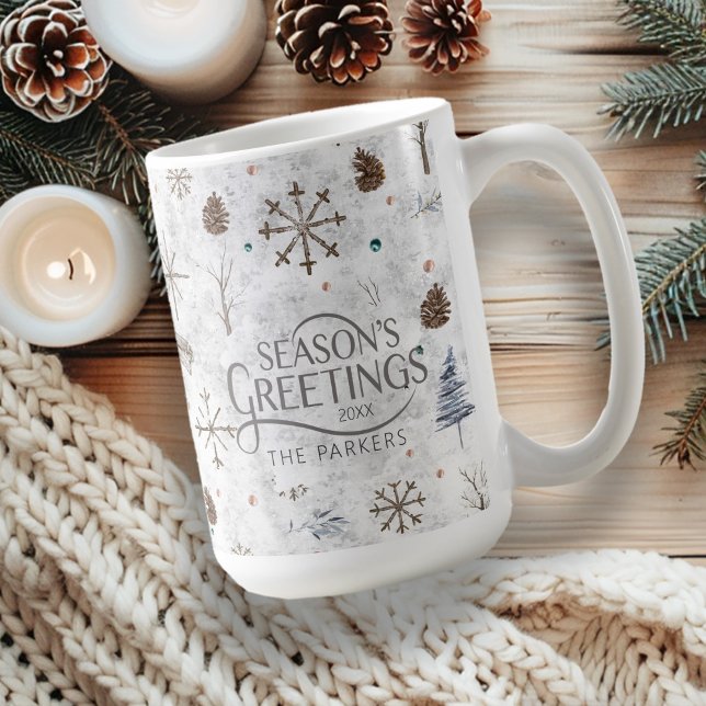 Boho Twigs & Pinecone Christmas ID986 Coffee Mug (Creator Uploaded)