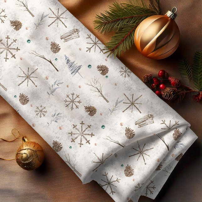 Boho Twigs & Pinecone Christmas ID986 Fabric (Creator Uploaded)