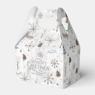 Boho Twigs & Pinecone Christmas ID986 Favour Box