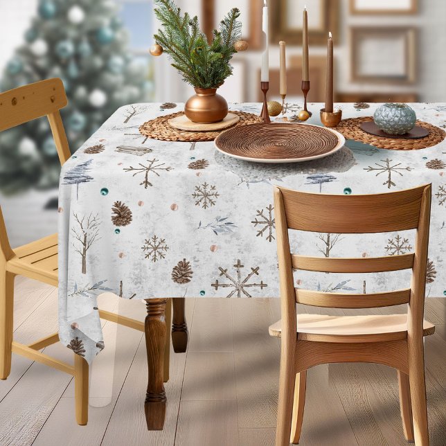 Boho Twigs & Pinecone Christmas ID986 Tablecloth (Creator Uploaded)