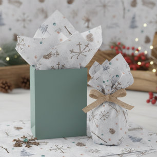 Boho Twigs & Pinecone Christmas ID986 Tissue Paper