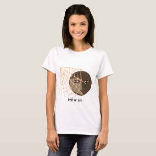 Boho Two Colour Face with a Cobweb with a Quote T-Shirt