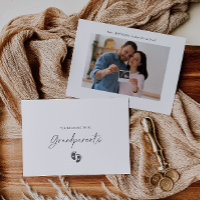 Boho Ultrasound Photo Pregnancy Announcement Card