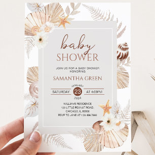 Boho Under the Sea Baby Shower Invitation