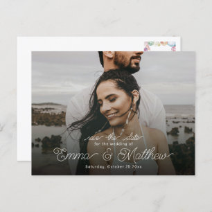 Boho Under the Sea Curly Save the Date Postcard