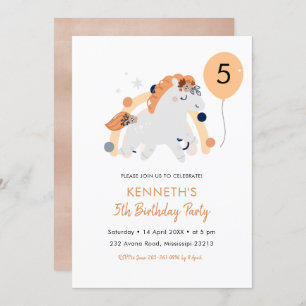 Boho Unicorn Birthday Invitation
