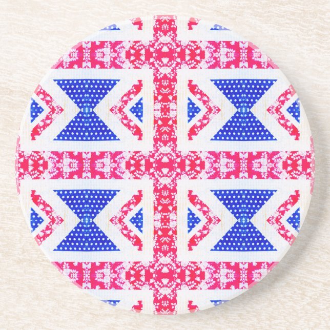 boho union jack coaster (Front)