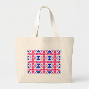 boho union jack large tote bag